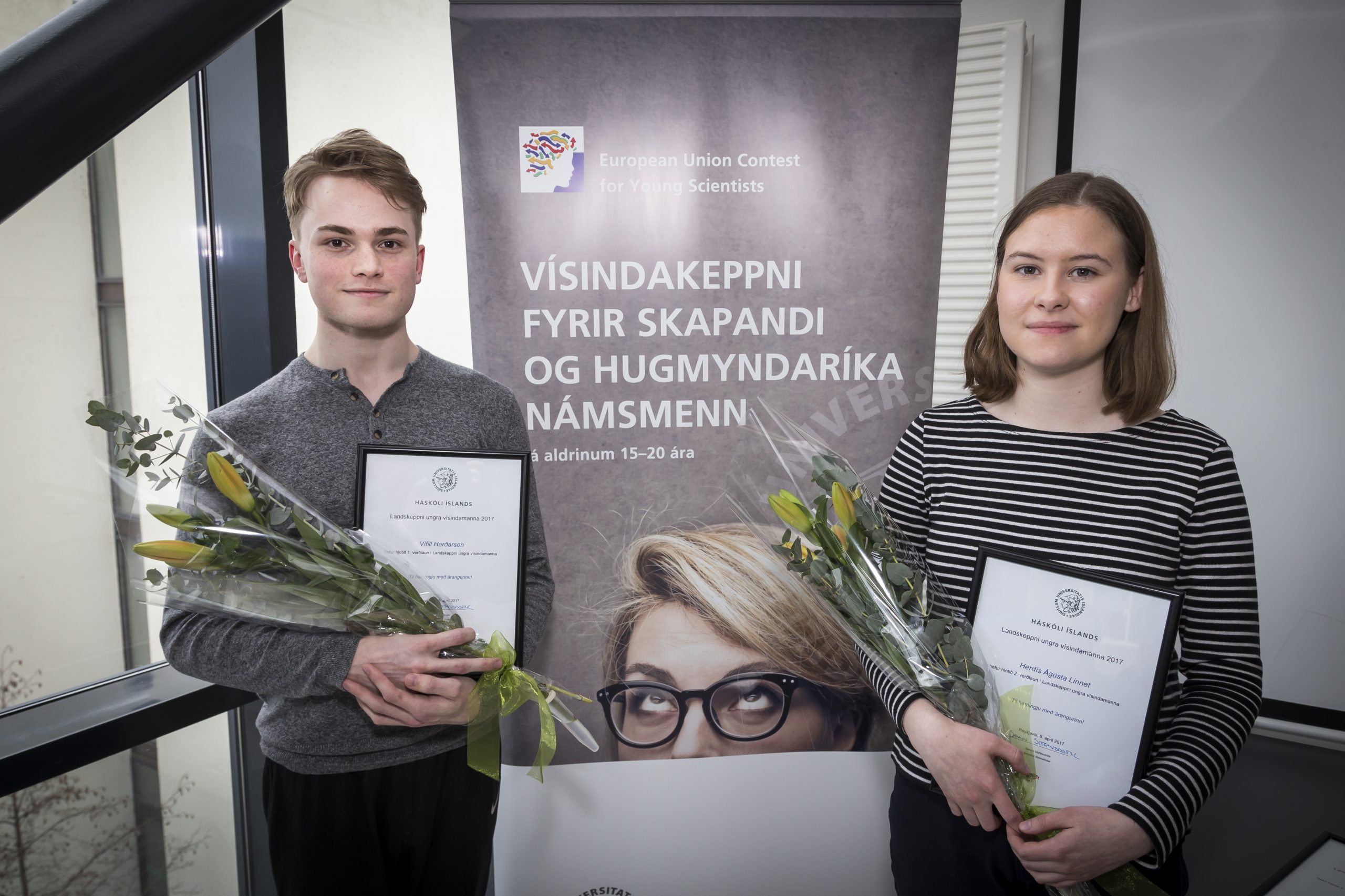 Þátttakendur í Landskeppni ungra vísindamanna árið 2017