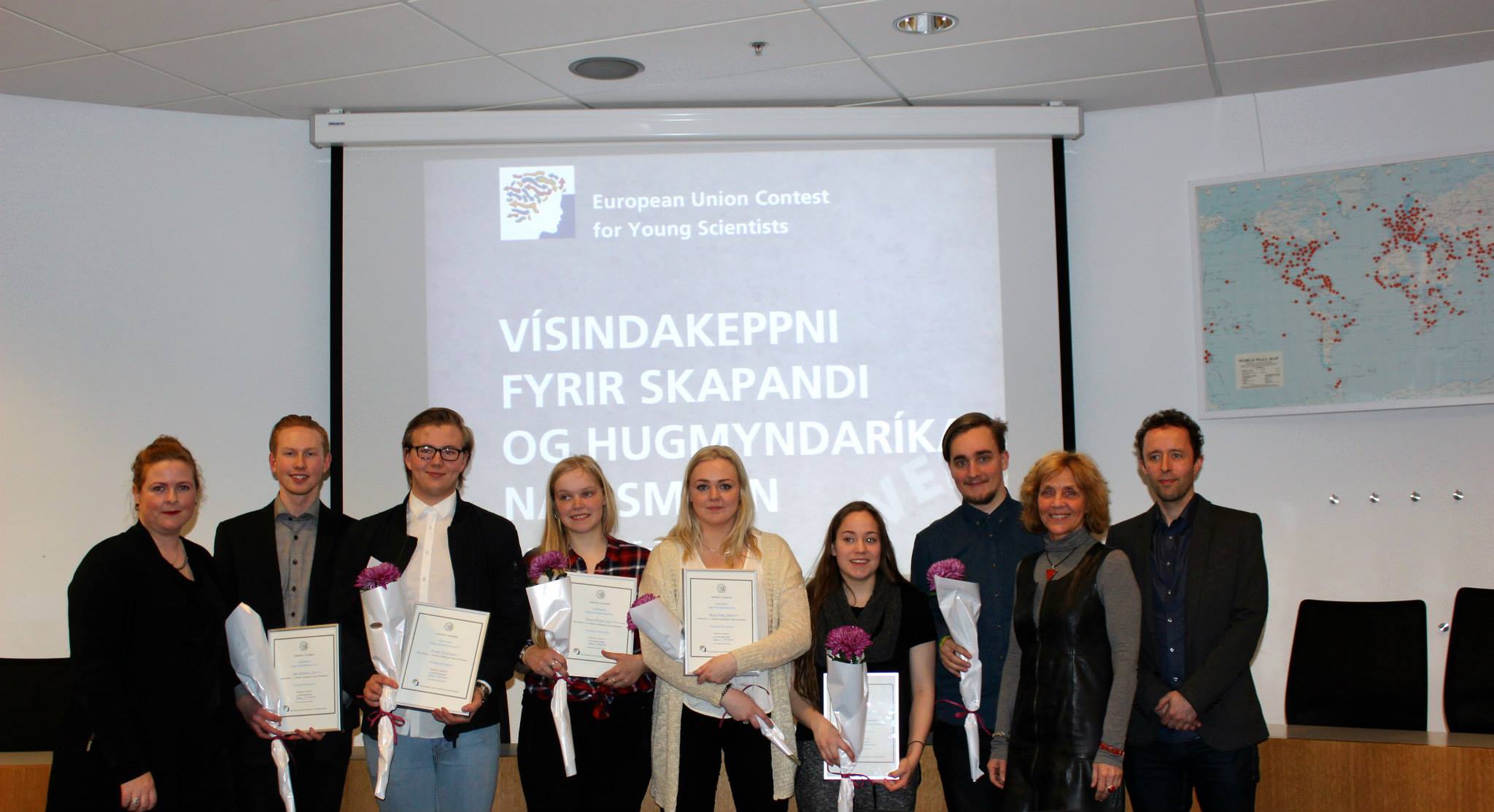 Þátttakendur í Ungu vísindafólki árið 2015